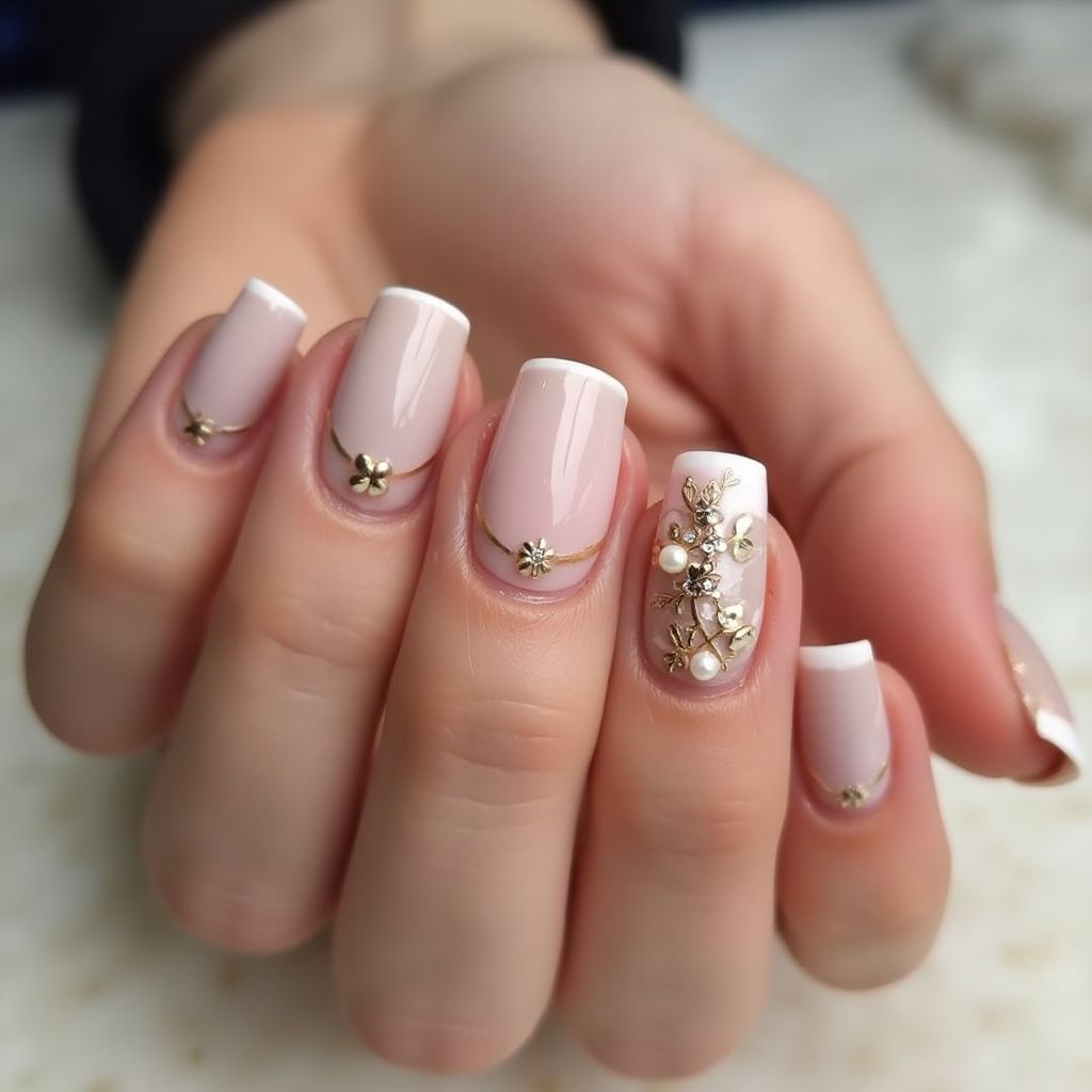 Classy short Nail Design