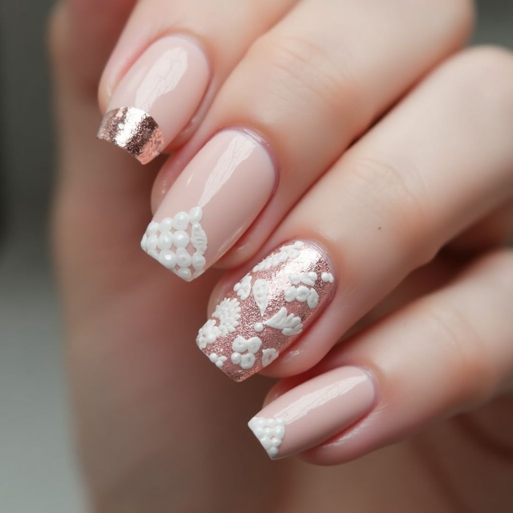 Classy short Nail Design