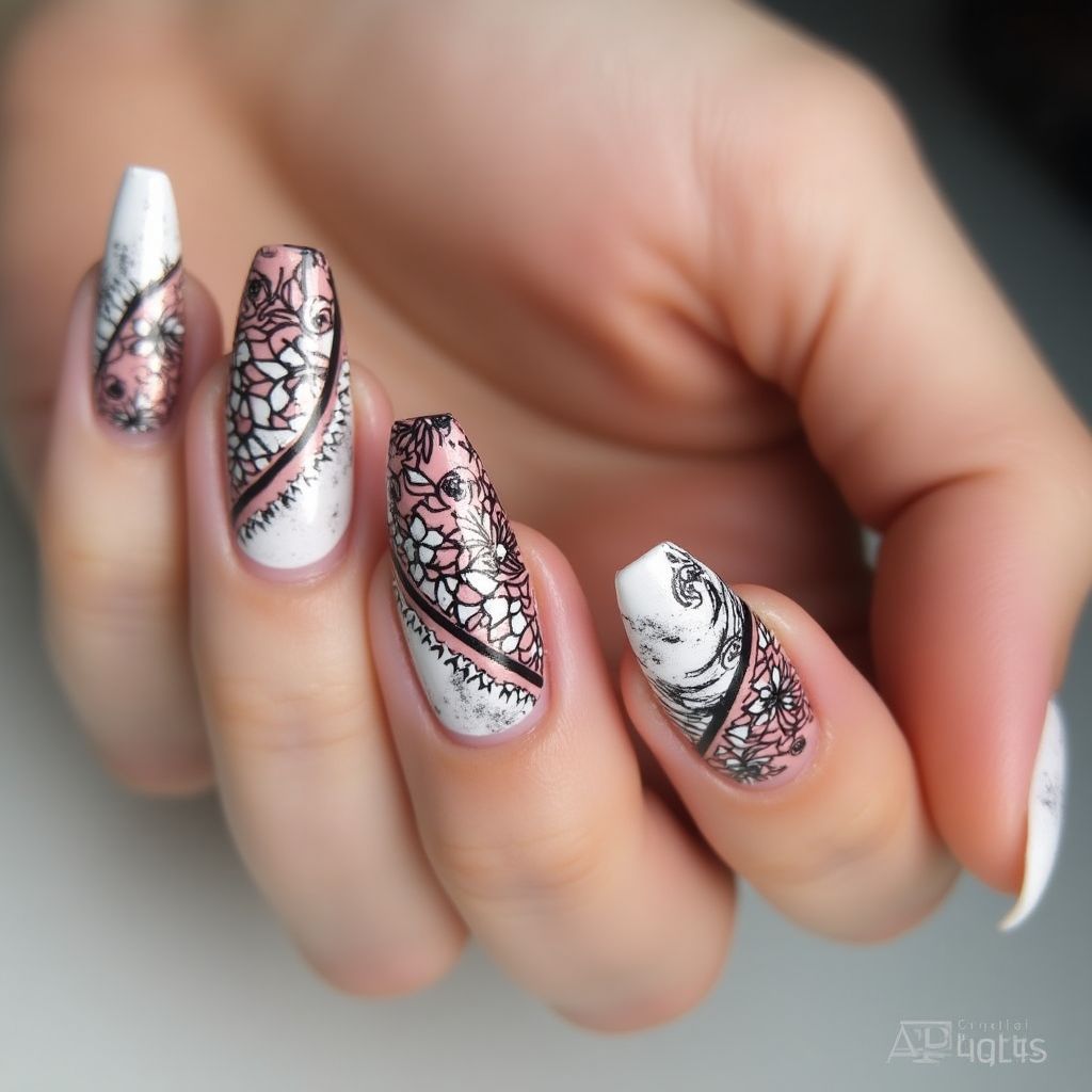 Single Finger Nail Design