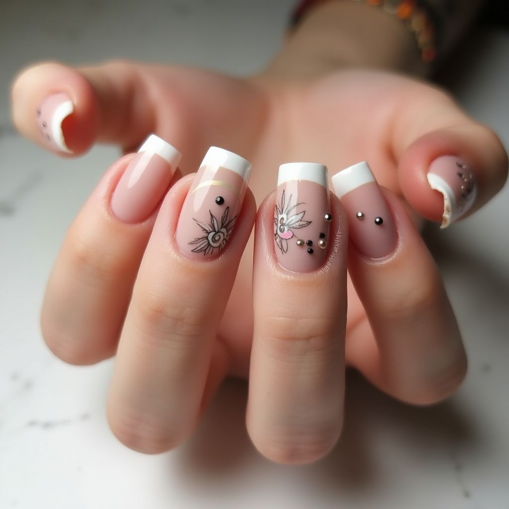 Classy short Nail Design