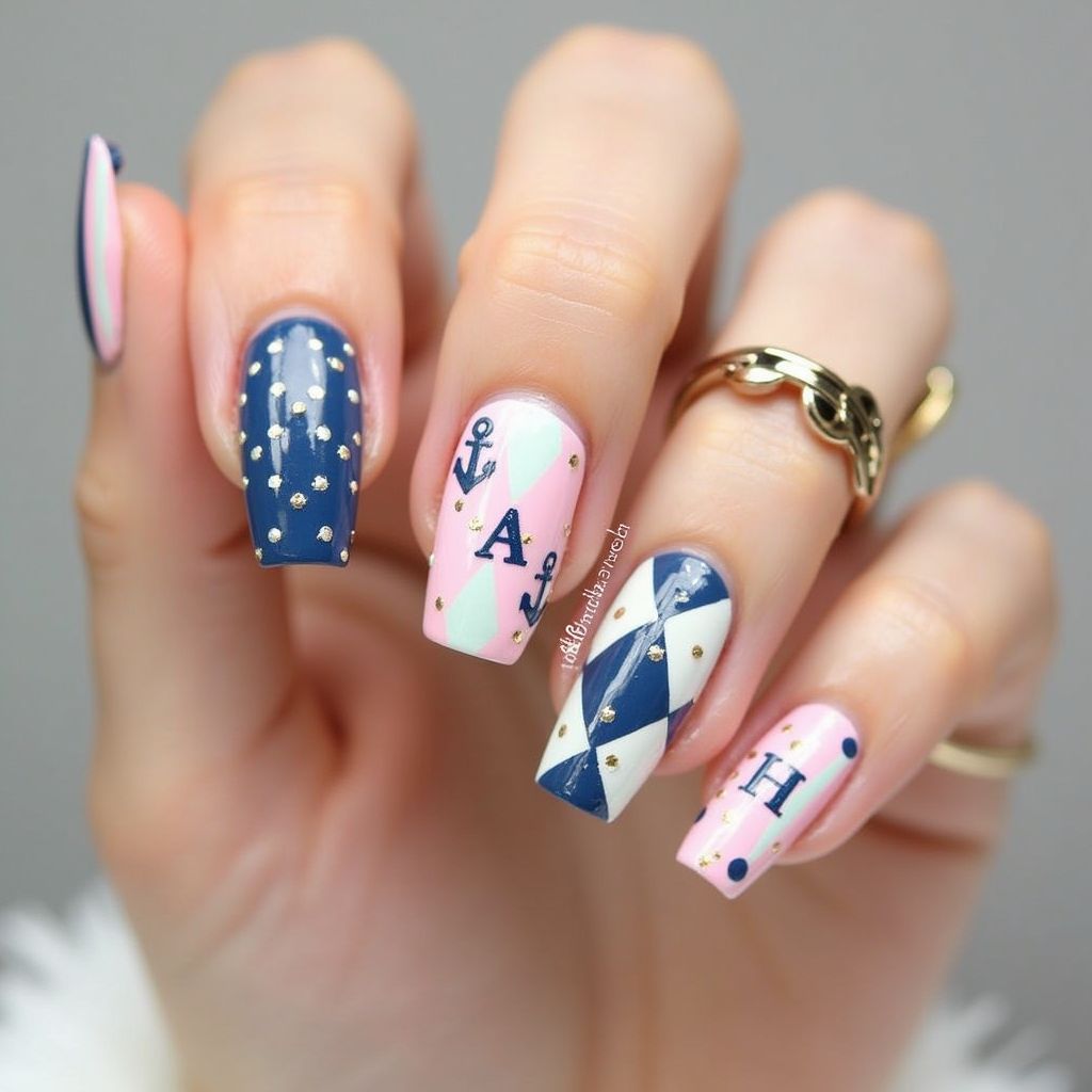 Preppy Nail Design