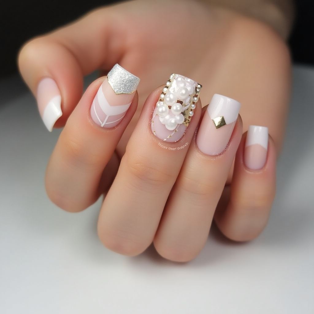 Classy short Nail Design
