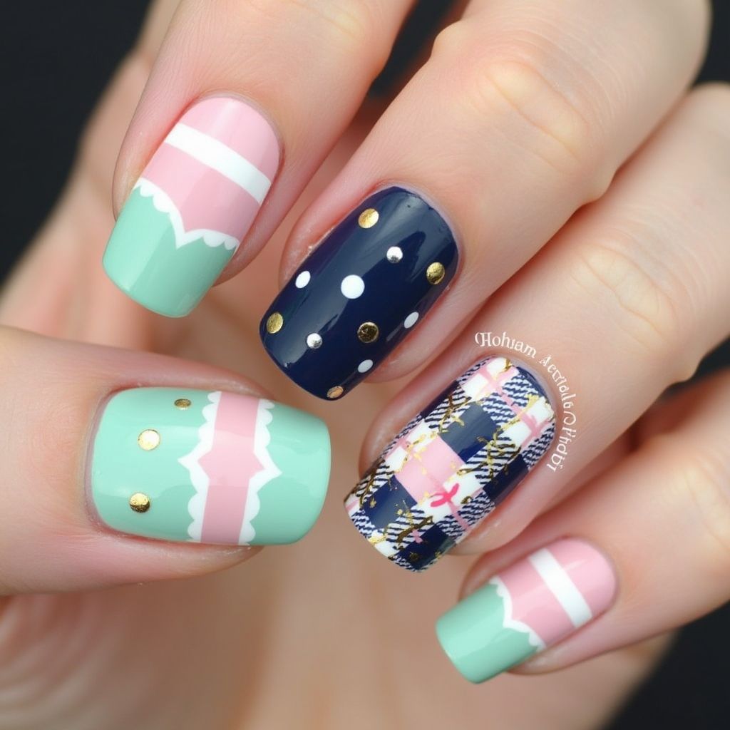 Preppy Nail Design