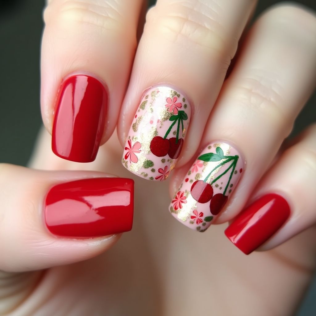 Cherry Nail Design