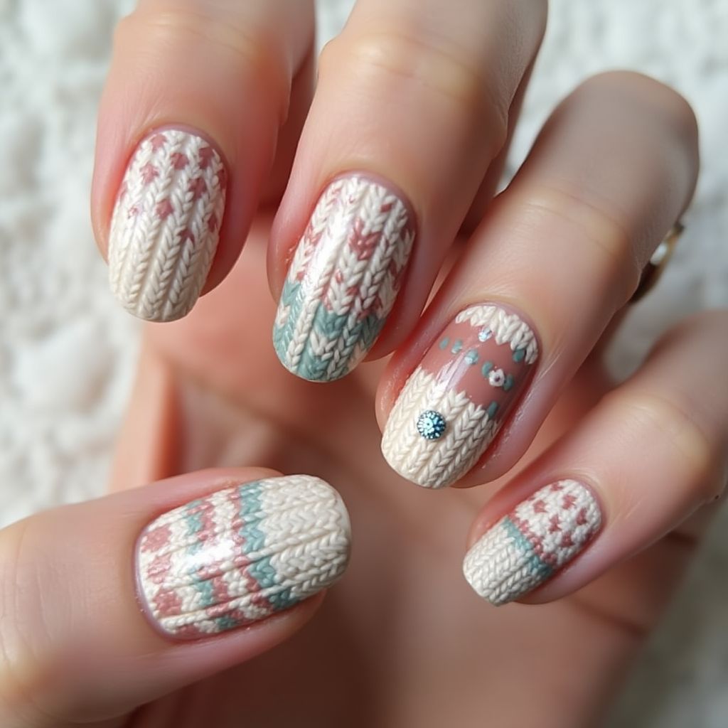 Sweater Nail Design