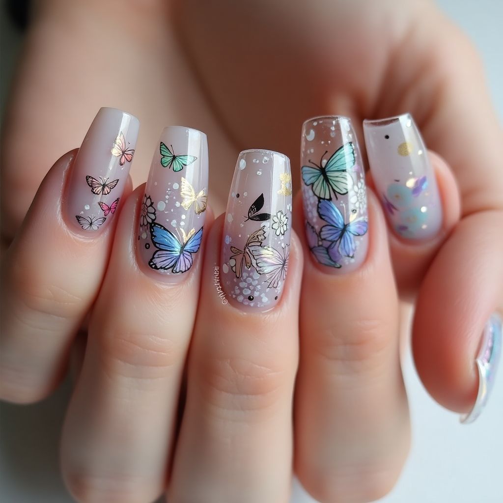 Butterfly Nail Design