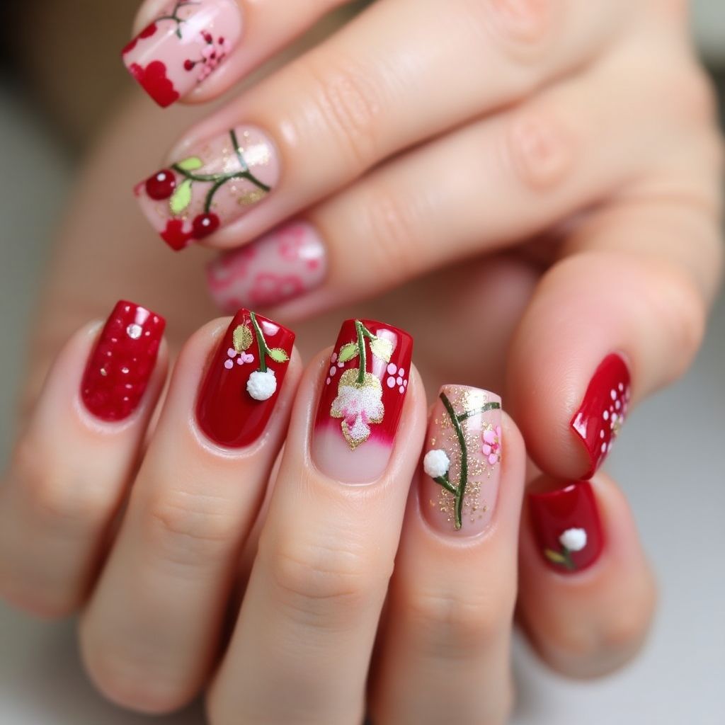 Cherry Nail Design