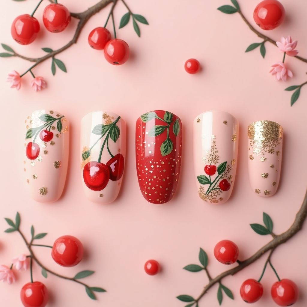 Cherry Nail Design