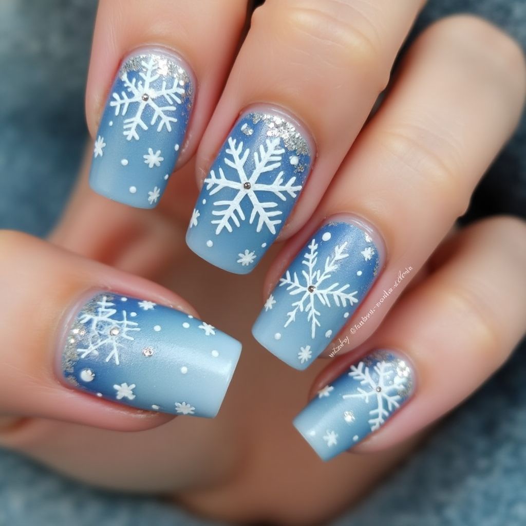 Snowflake Nail Design