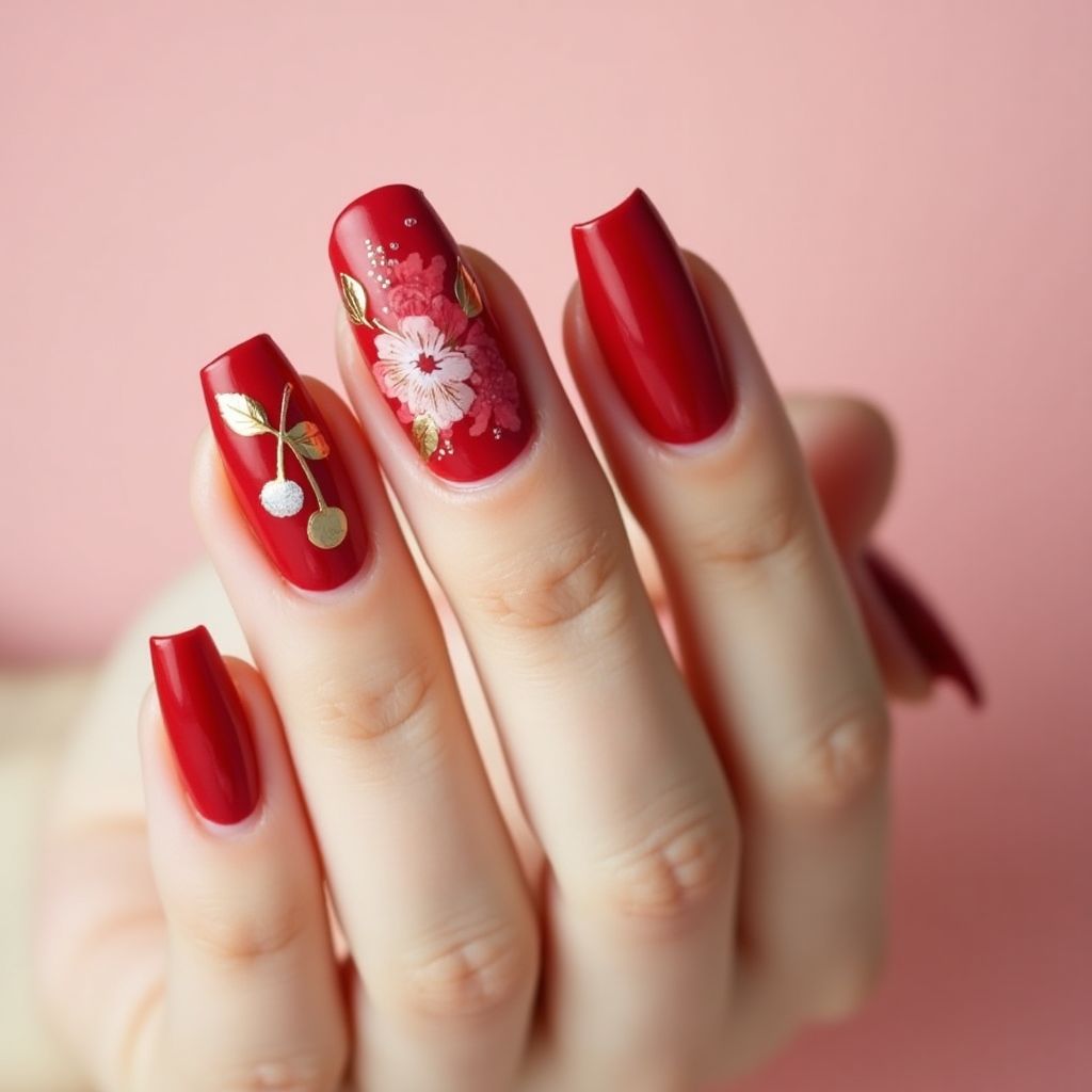 Cherry Nail Design