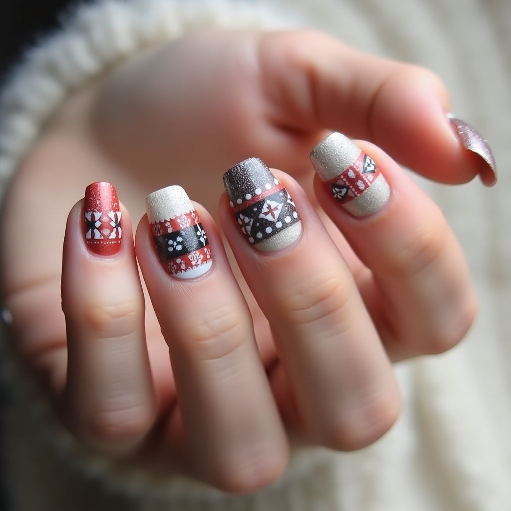 Sweater Nail Design