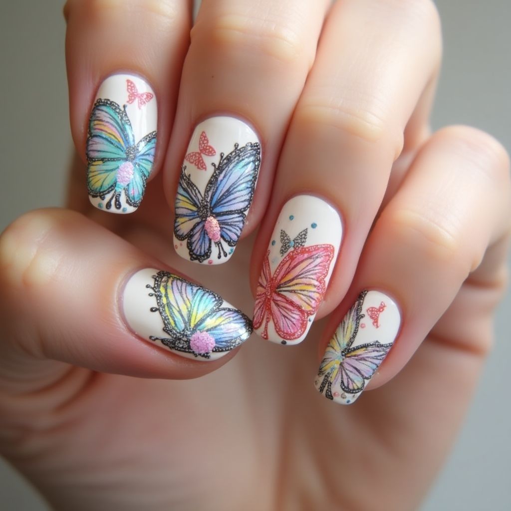 Butterfly Nail Design