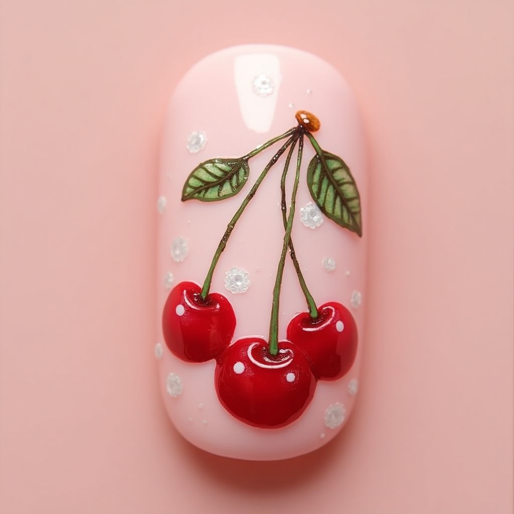 Cherry Nail Design