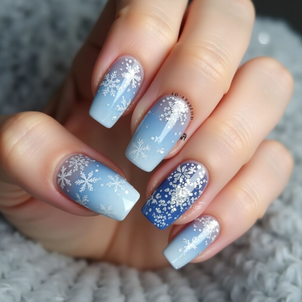 Snowflake Nail Design