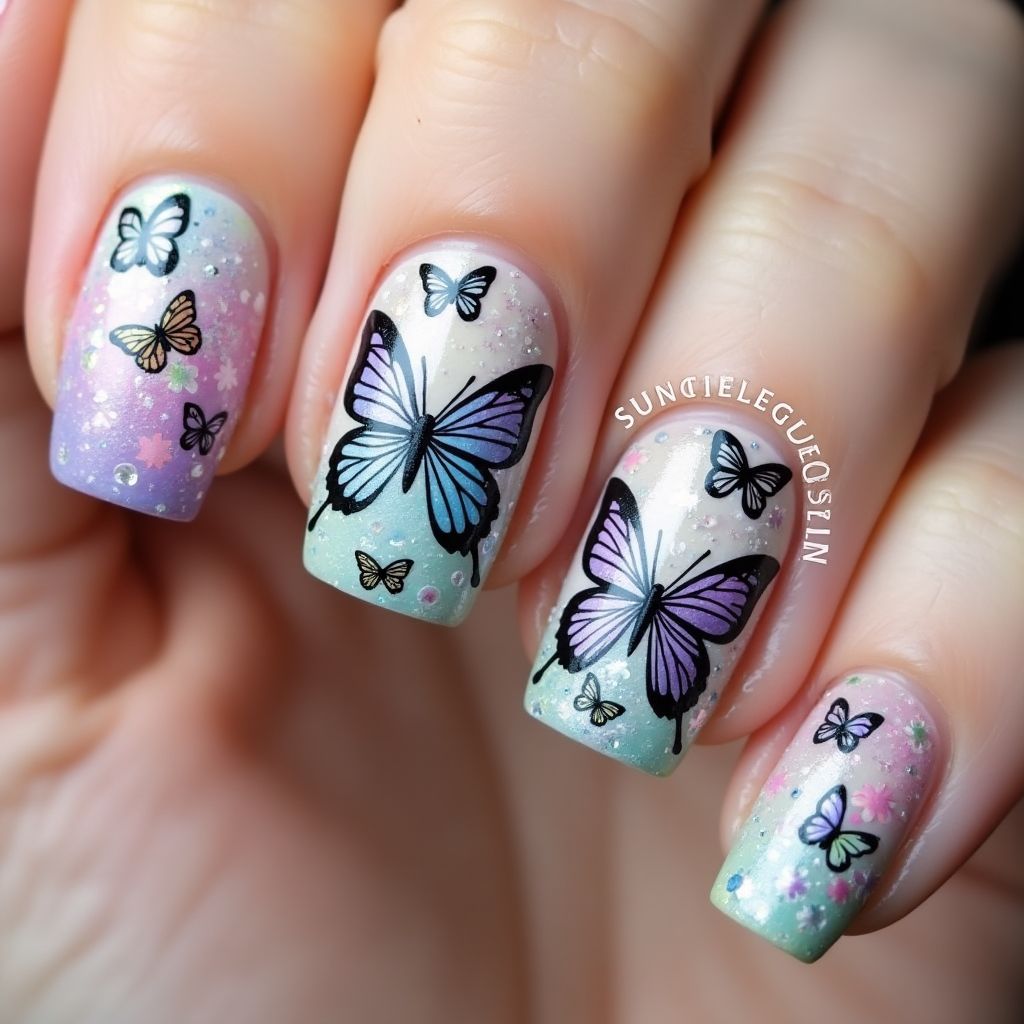 Butterfly Nail Design