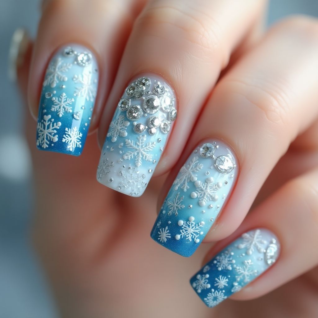 Snowflake Nail Design
