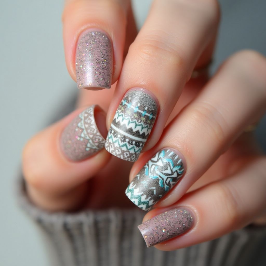 Sweater Nail Design
