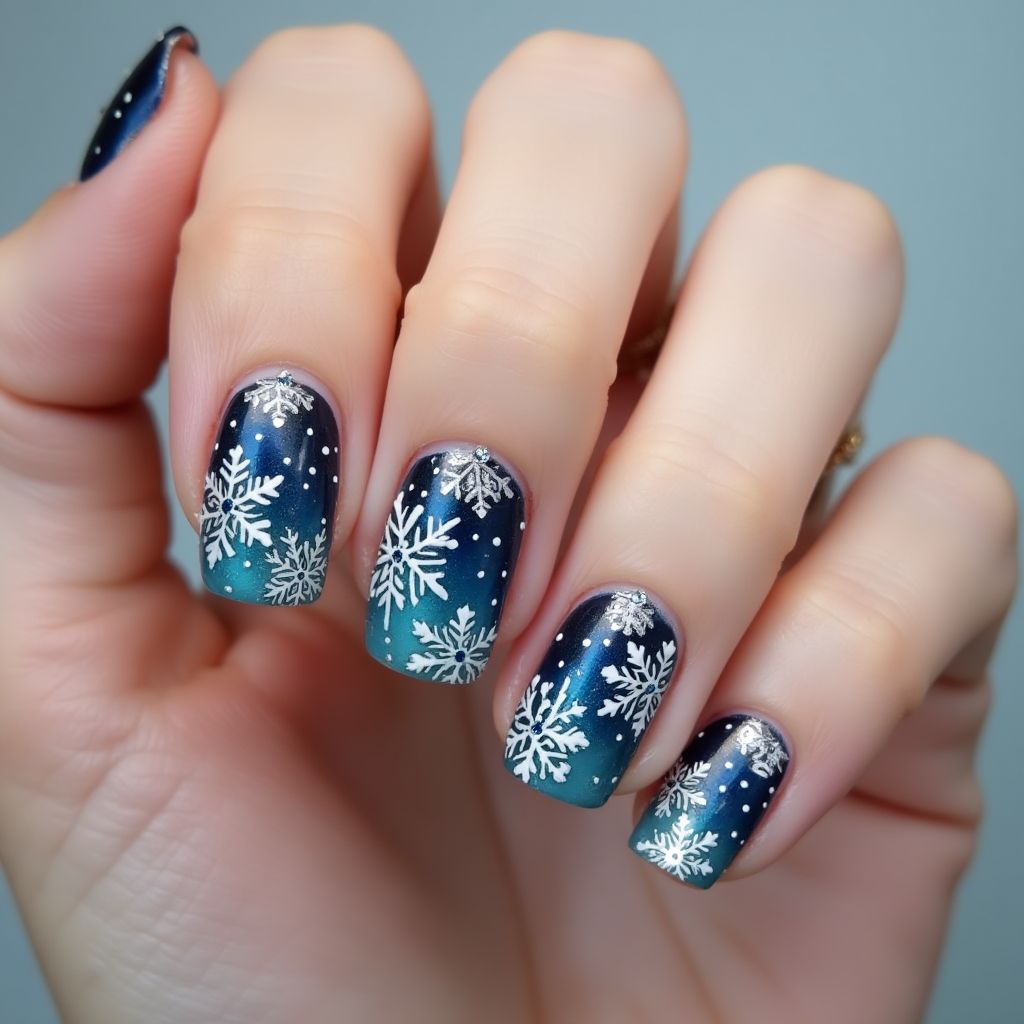 Snowflake Nail Design