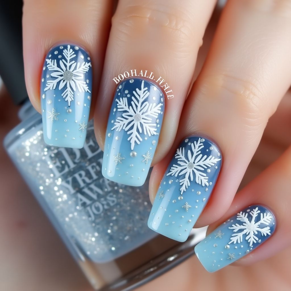 Snowflake Nail Design