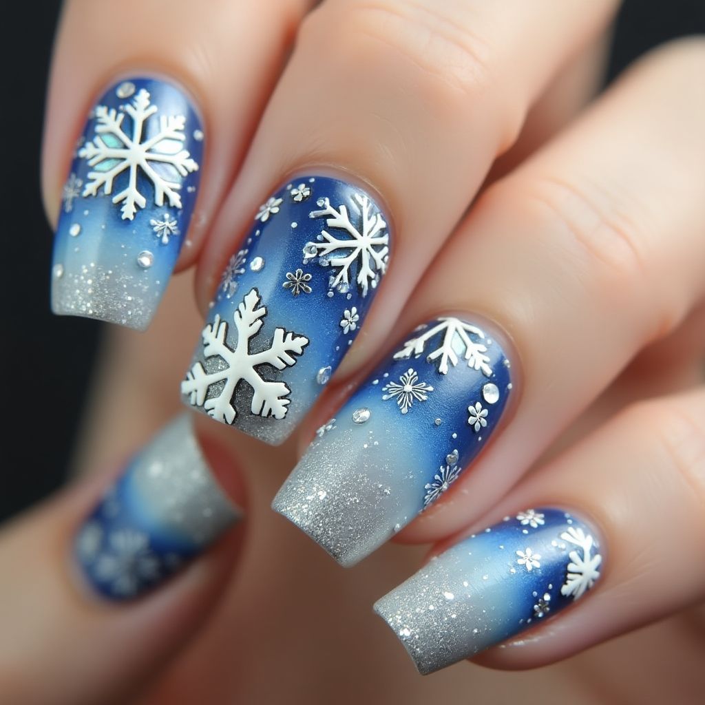 Snowflake Nail Design