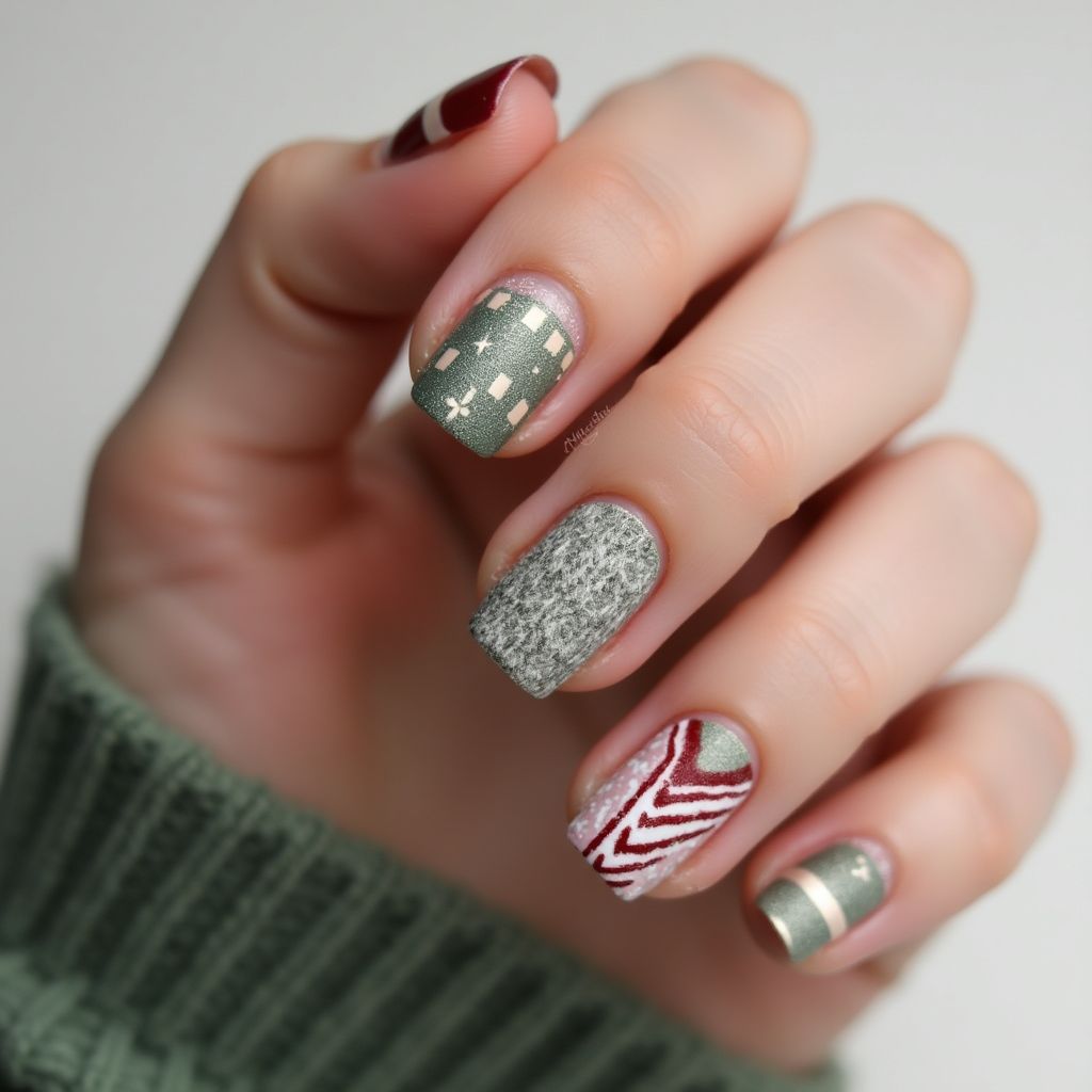 Sweater Nail Design