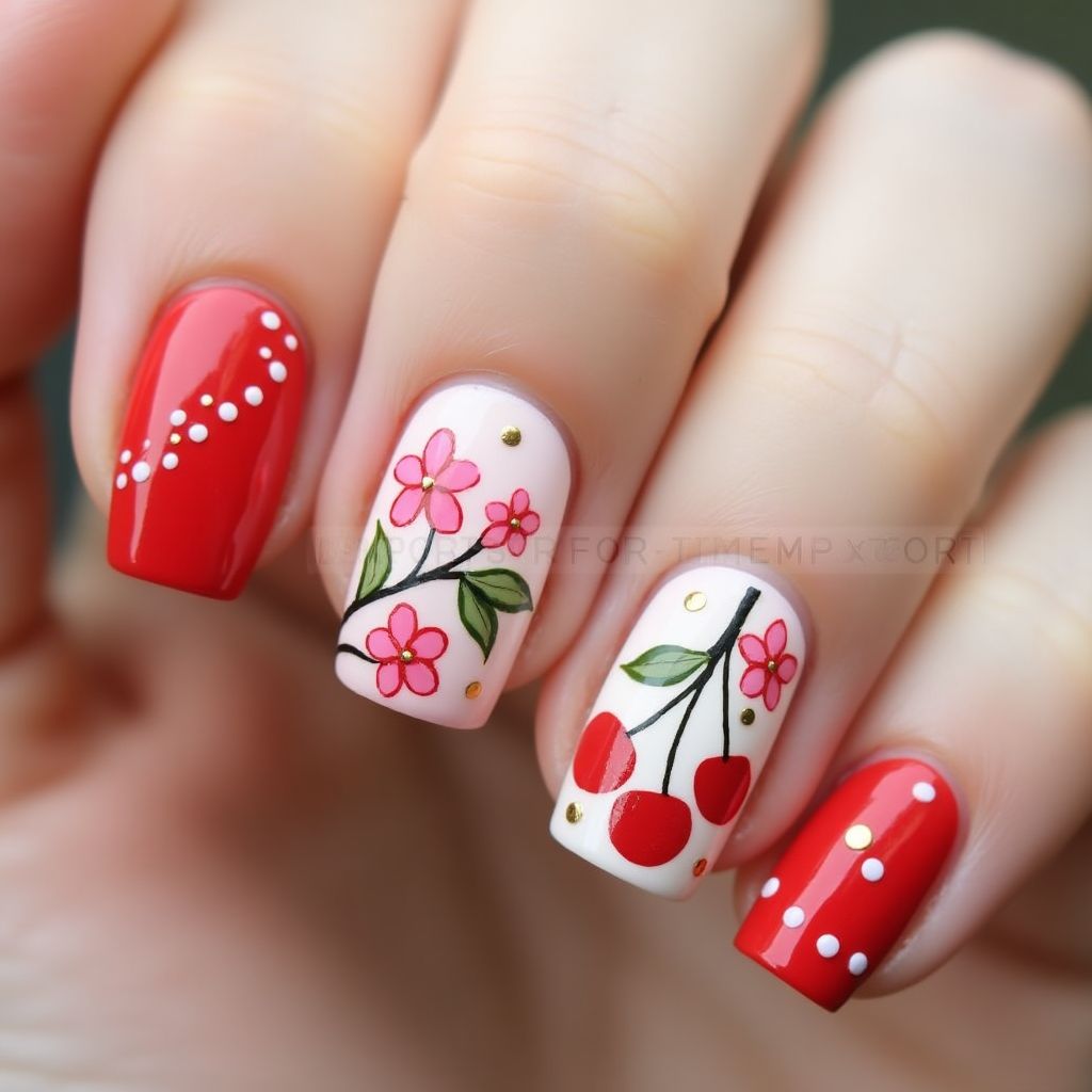 Cherry Nail Design