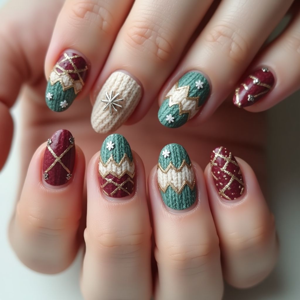 Sweater Nail Design