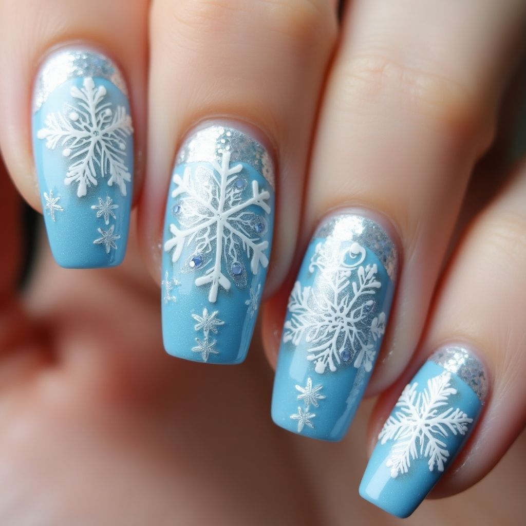 Snowflake Nail Design
