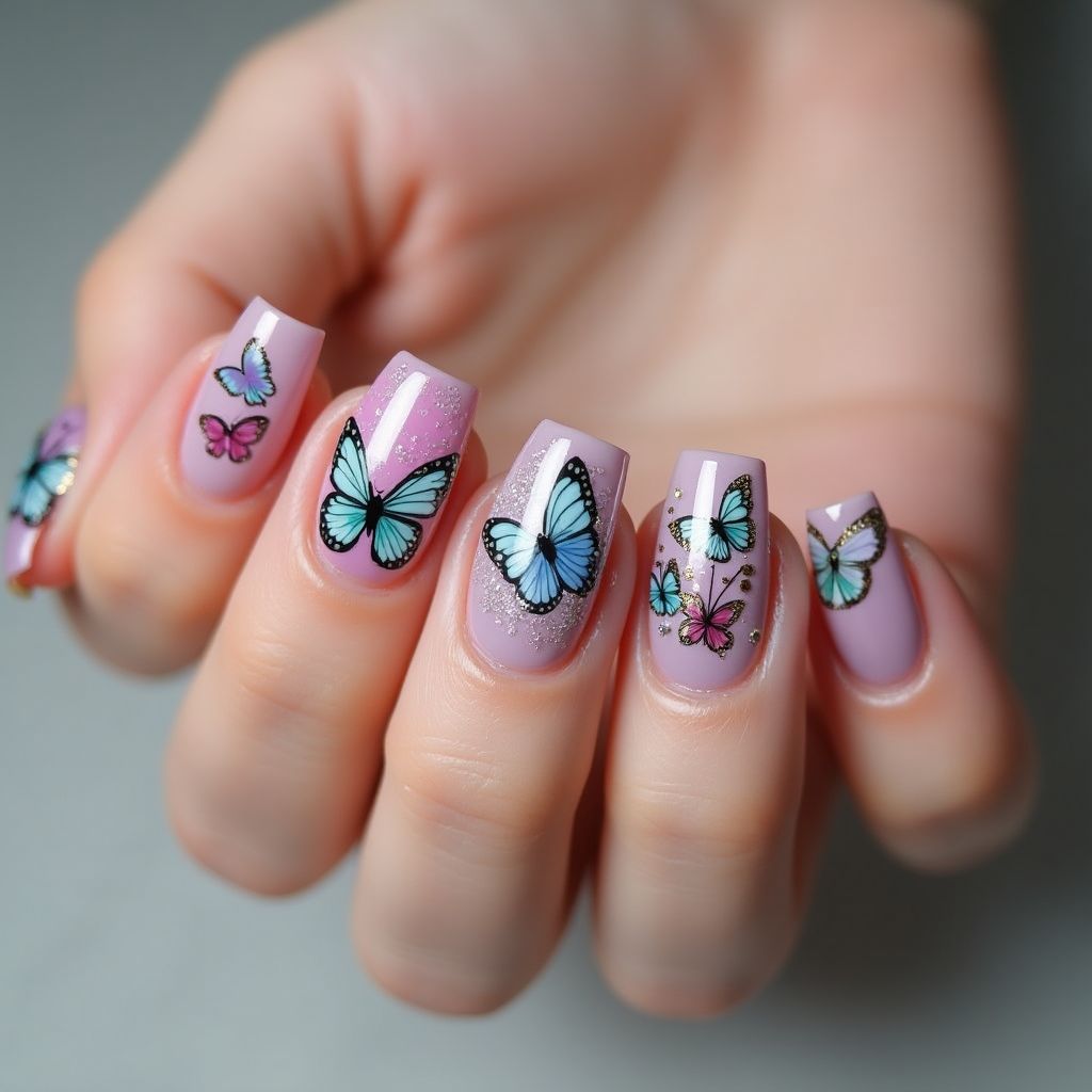 Butterfly Nail Design