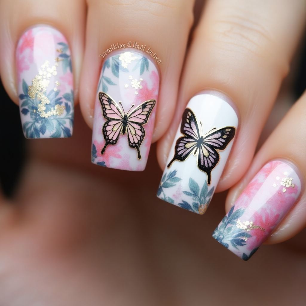 Butterfly Nail Design