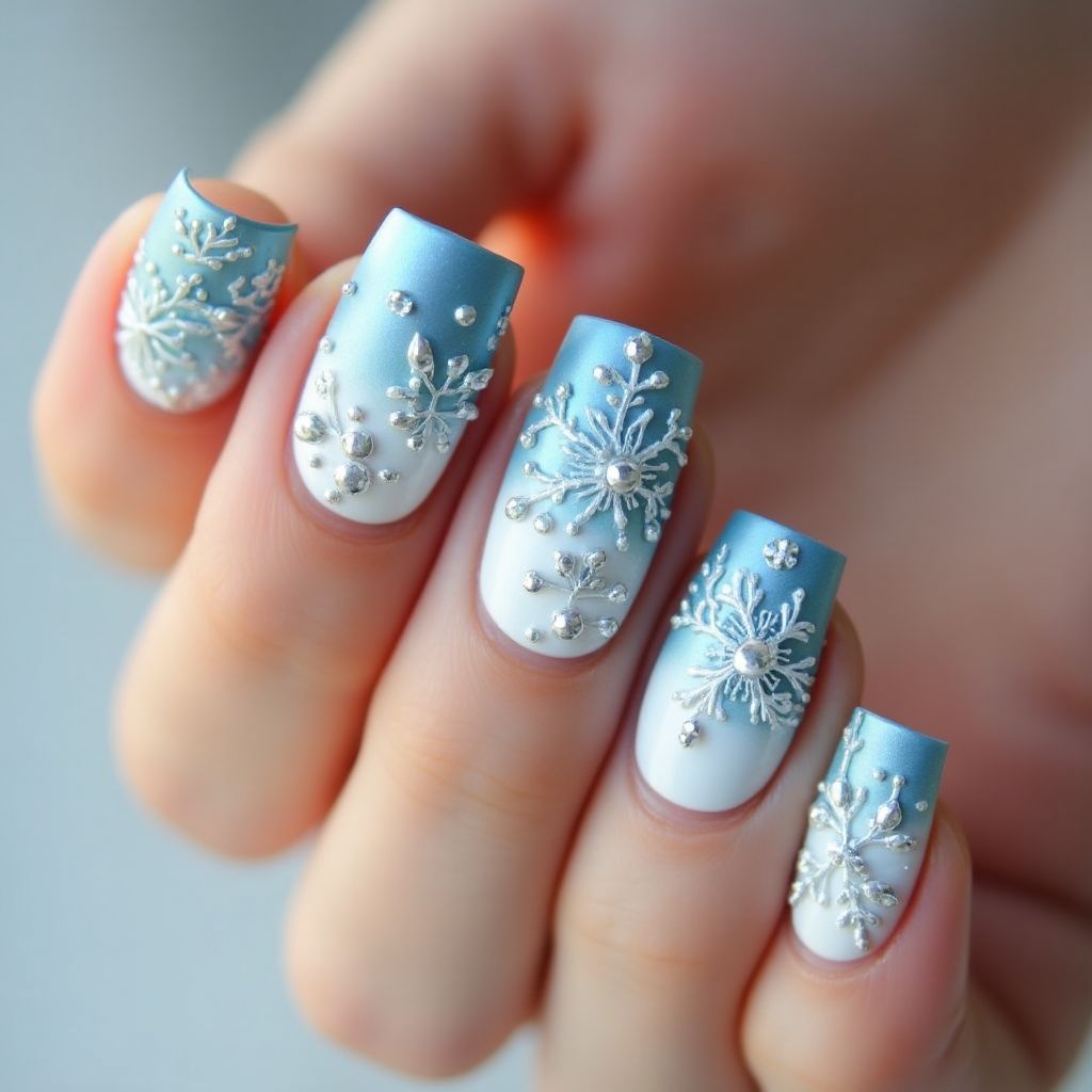 Snowflake Nail Design