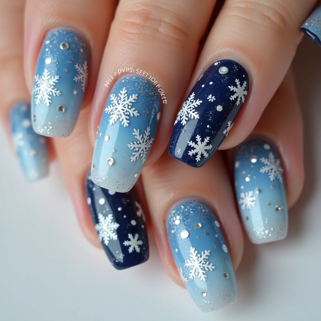Snowflake Nail Design