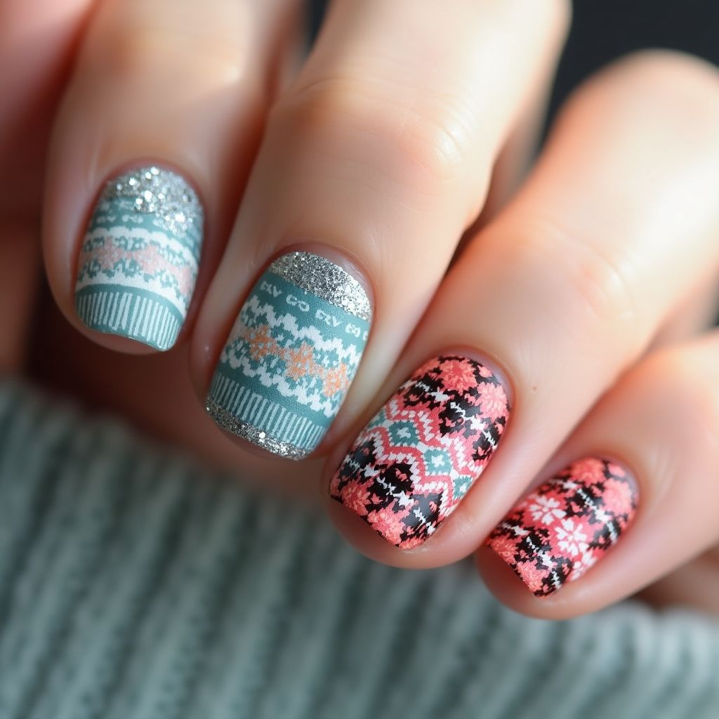 Sweater Nail Design