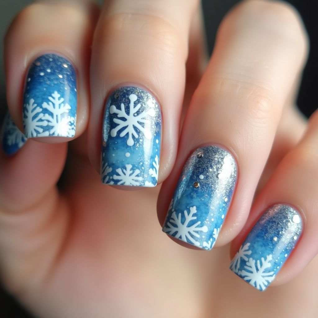 Snowflake Nail Design